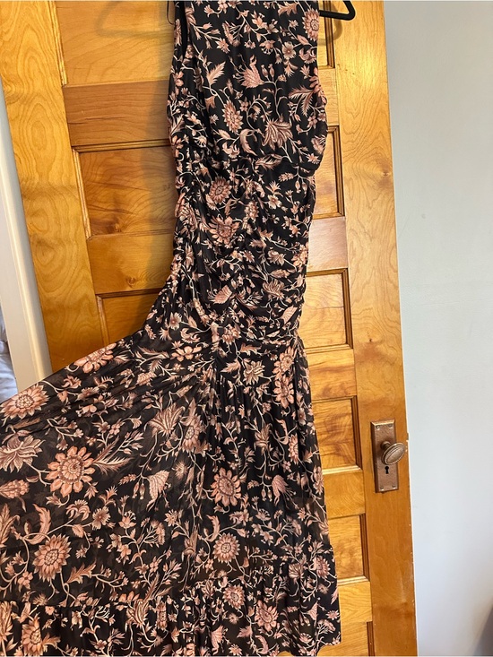 Anthropologie Dresses & Skirts - Anthropologie Black Maxi Dress with Blush Floral Print